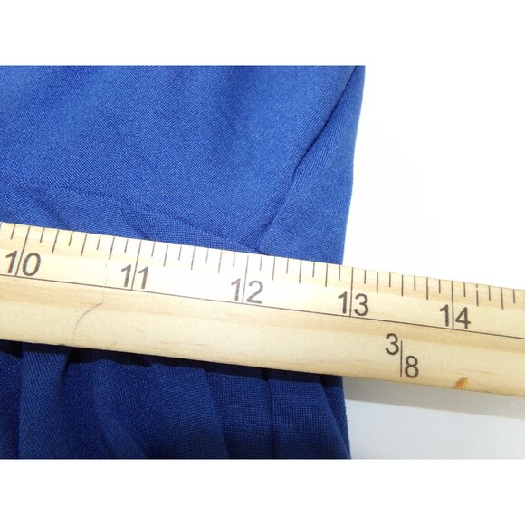 Ninexis Women's Blue Elastic Waist Banded Crop Flare Pants High waist Size SM - Picture 10 of 11